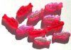 10 25x11mm Transparent Red AB Fish Beads